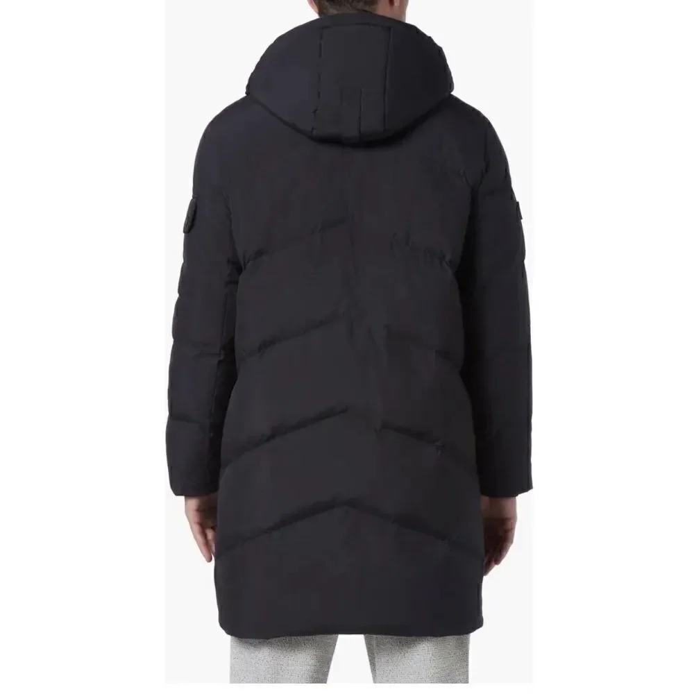 ANDREW MARC Sullivan Down Hooded Puffer Parka in Black NWT Size Small